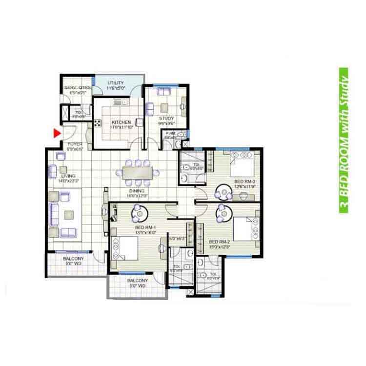 prestige-shantiniketan-3-bed-with-study-2292sqft